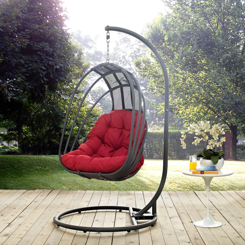 Whisk Outdoor Patio  Swing Chair With Stand By Modway - EEI-2275 | Outdoor Porch Swings | Modishstore - 9