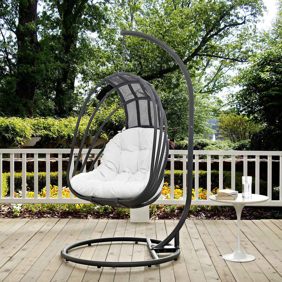 Whisk Outdoor Patio  Swing Chair With Stand By Modway - EEI-2275 | Outdoor Porch Swings | Modishstore - 13