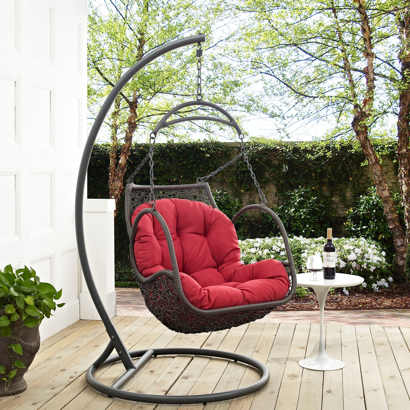 Modway Arbor Outdoor Patio Wood Swing Chair | Outdoor Porch Swings | Modishstore-13