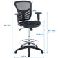 Modway Articulate Drafting Chair - Black | Office Chairs | Modishstore-4
