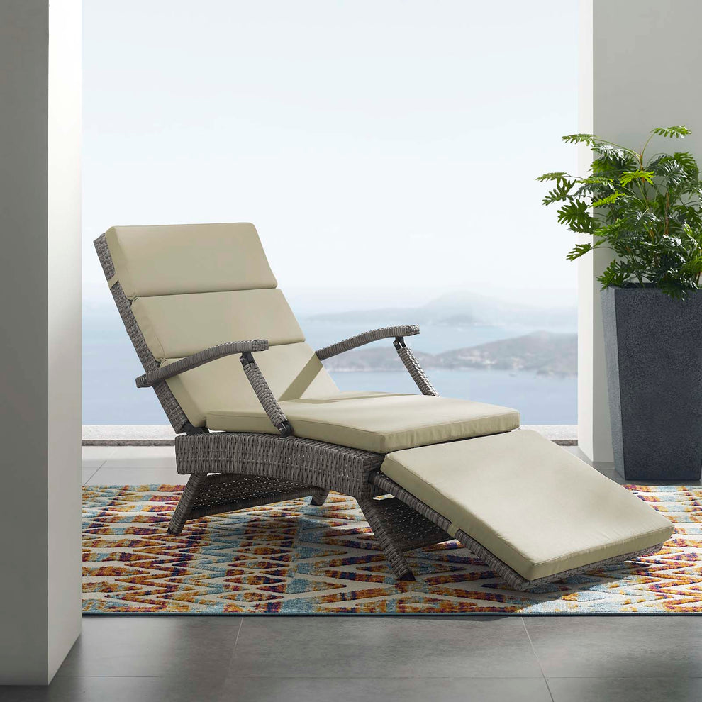 Modway Envisage Chaise Outdoor Patio Wicker Rattan Lounge Chair - EEI-2301 | Outdoor Chaise Lounges | Modishstore - 54