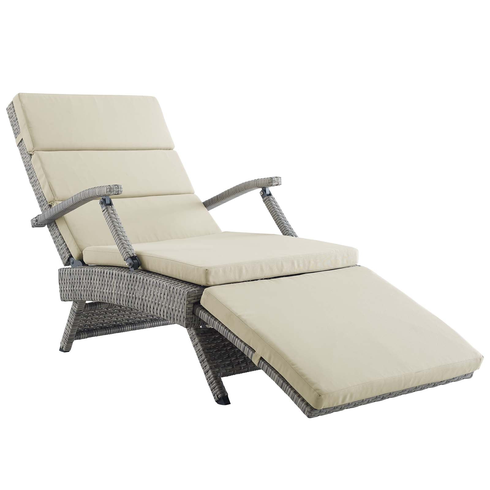 Modway Envisage Chaise Outdoor Patio Wicker Rattan Lounge Chair | Lounge Chairs | Modishstore-56