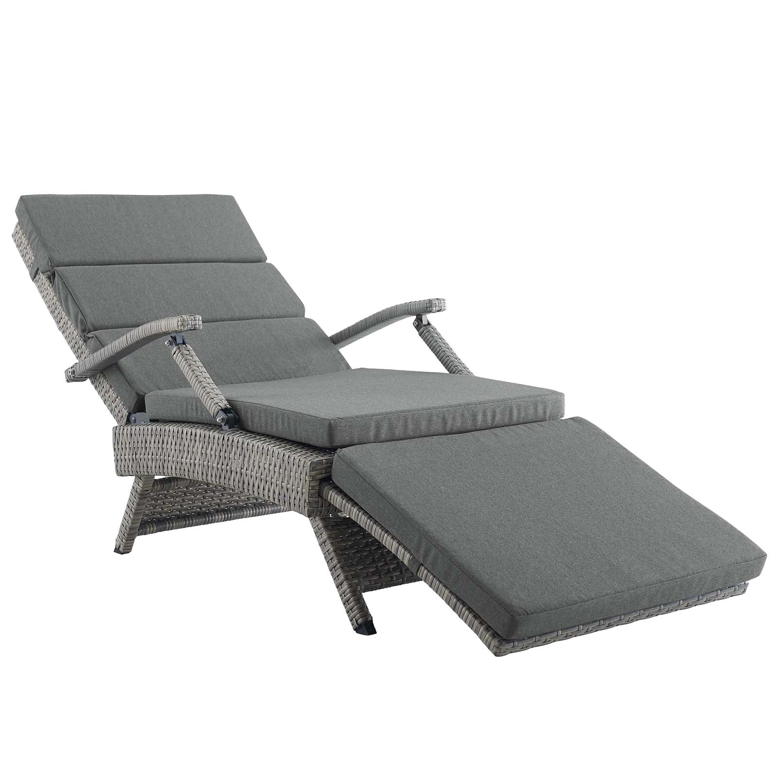 Modway Envisage Chaise Outdoor Patio Wicker Rattan Lounge Chair | Lounge Chairs | Modishstore-50