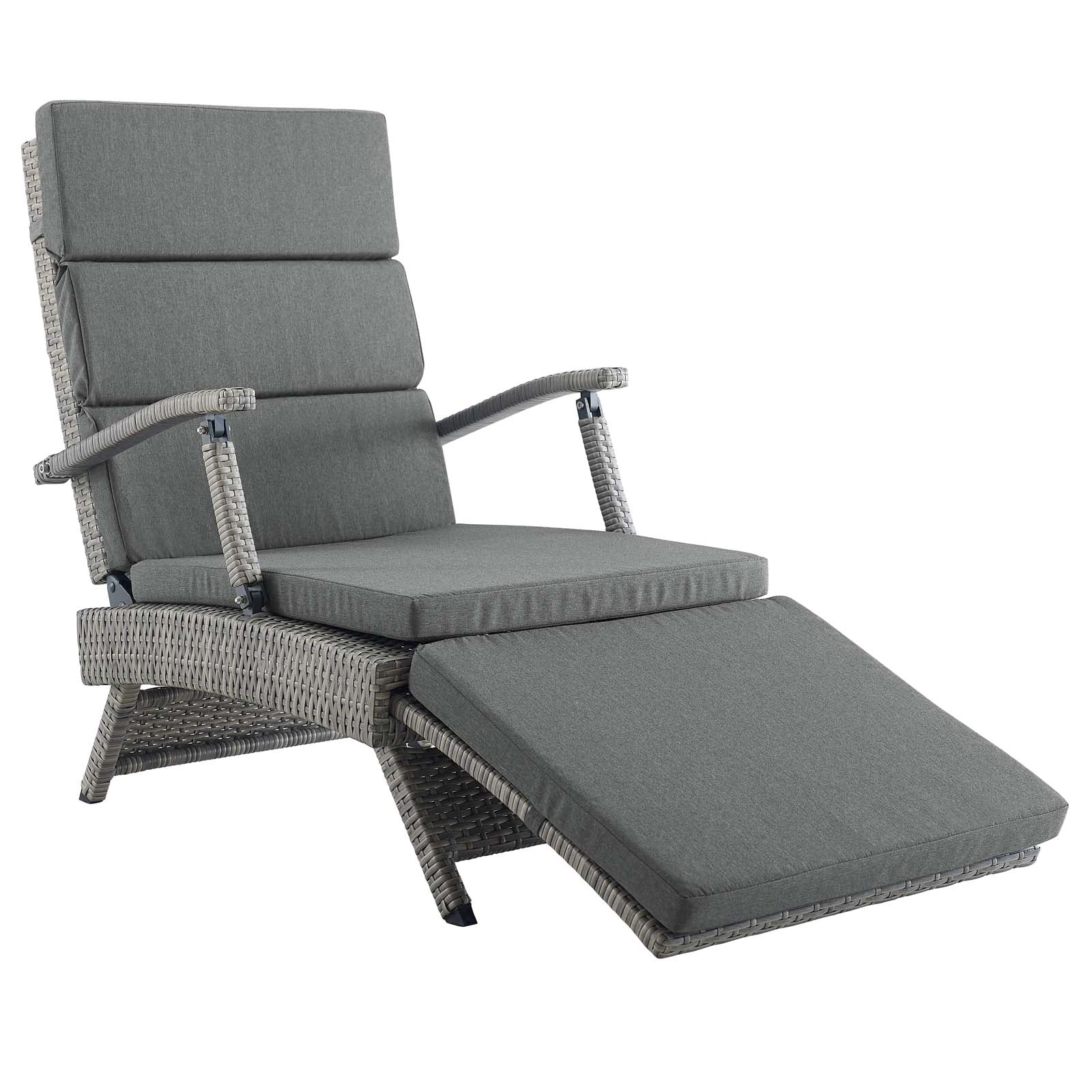 Modway Envisage Chaise Outdoor Patio Wicker Rattan Lounge Chair | Lounge Chairs | Modishstore-48