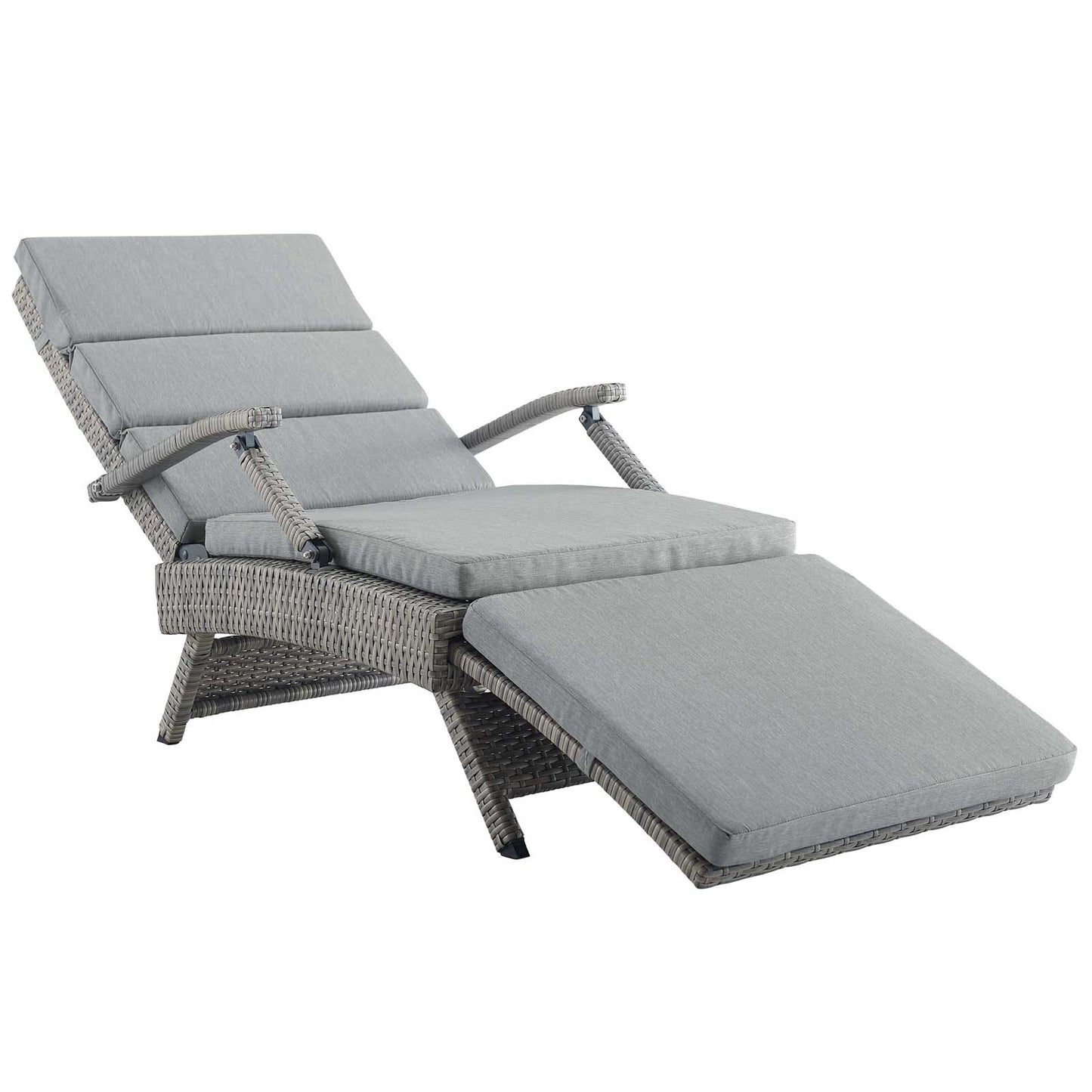 Modway Envisage Chaise Outdoor Patio Wicker Rattan Lounge Chair | Lounge Chairs | Modishstore-45