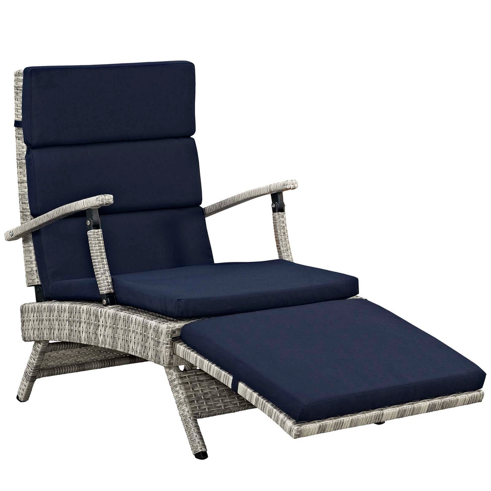 Modway Envisage Chaise Outdoor Patio Wicker Rattan Lounge Chair - EEI-2301 | Outdoor Chaise Lounges | Modishstore - 2