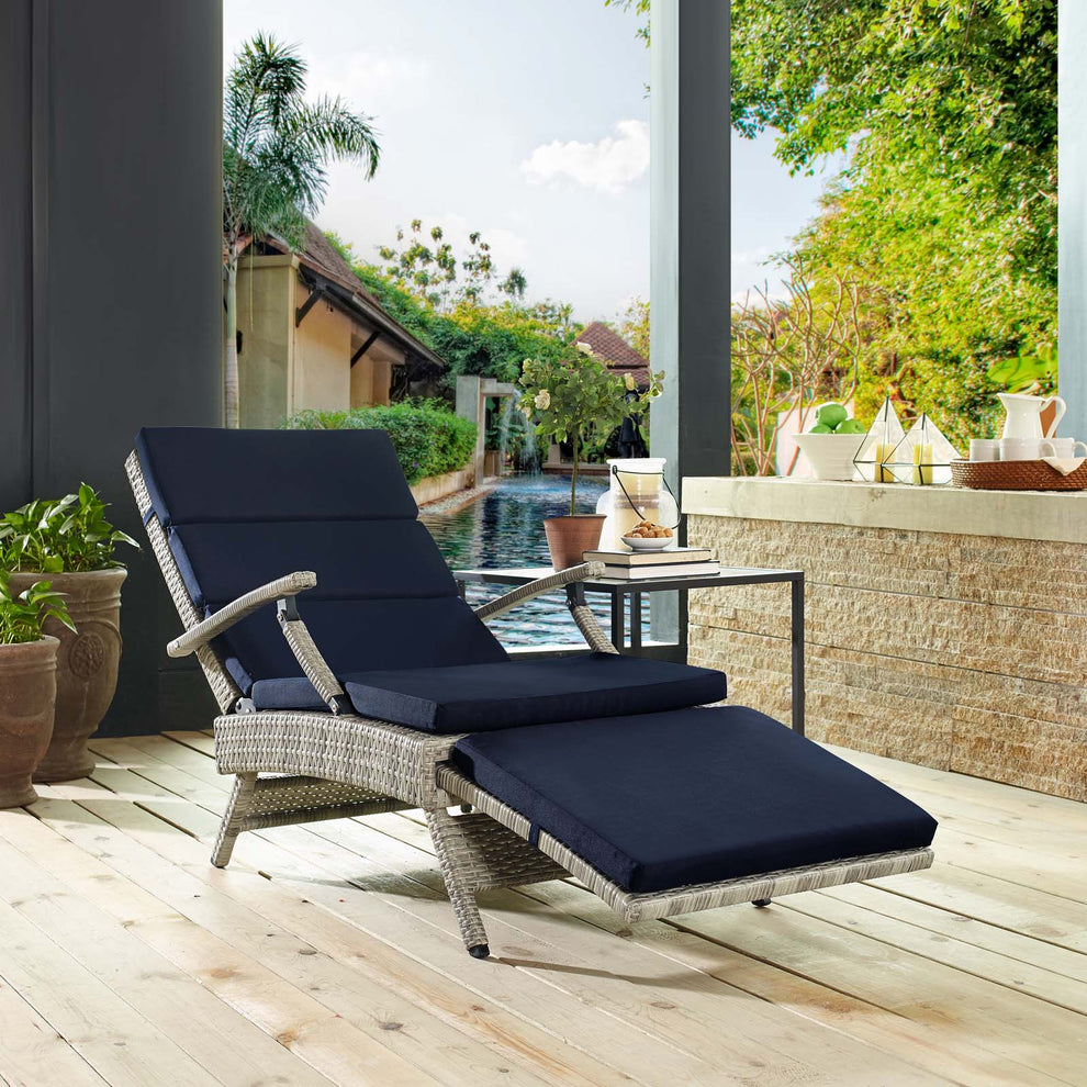 Modway Envisage Chaise Outdoor Patio Wicker Rattan Lounge Chair - EEI-2301 | Outdoor Chaise Lounges | Modishstore - 1