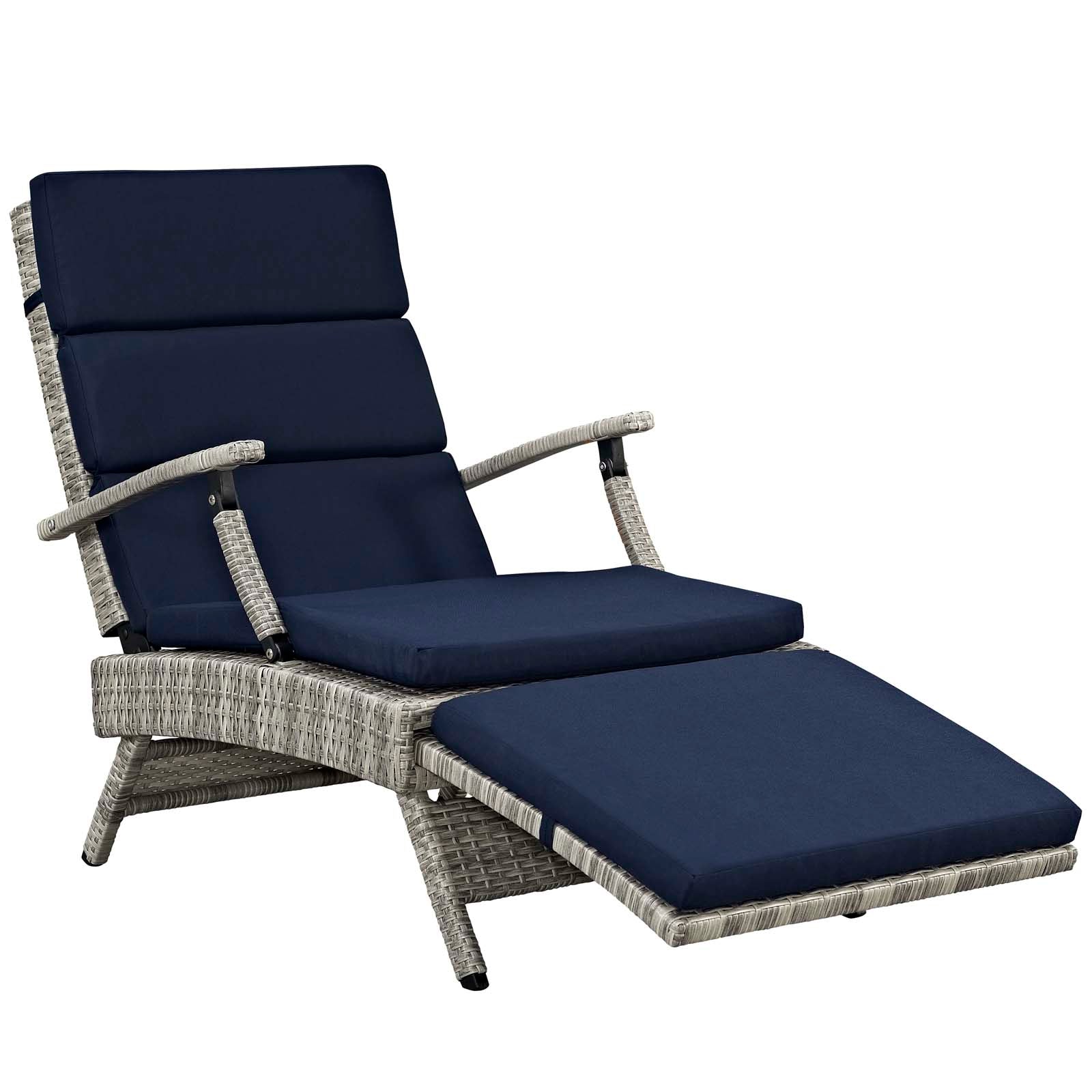 Modway Envisage Chaise Outdoor Patio Wicker Rattan Lounge Chair | Lounge Chairs | Modishstore-15