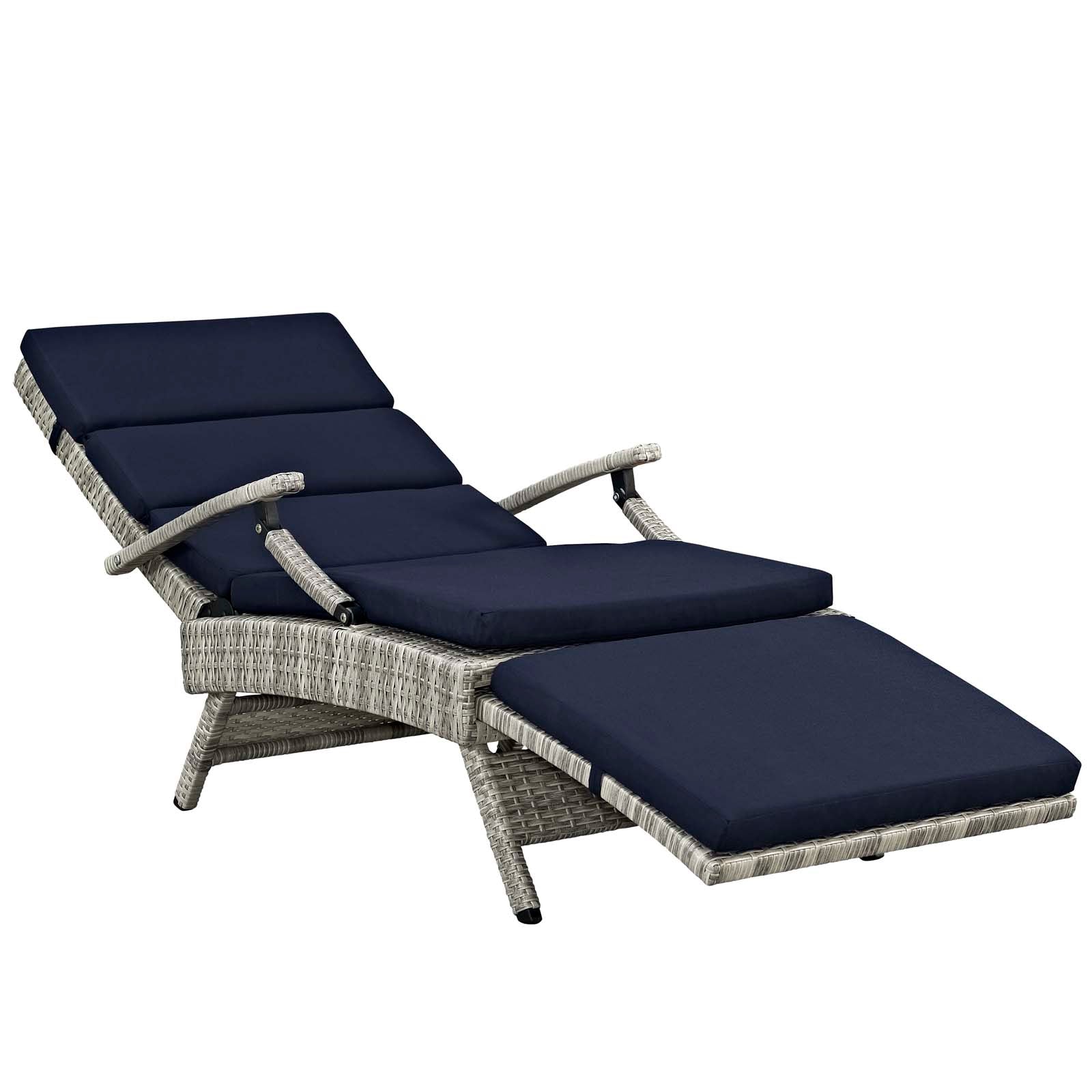 Modway Envisage Chaise Outdoor Patio Wicker Rattan Lounge Chair | Lounge Chairs | Modishstore-19