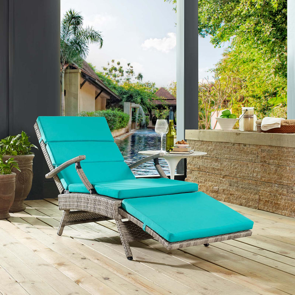 Modway Envisage Chaise Outdoor Patio Wicker Rattan Lounge Chair - EEI-2301 | Outdoor Chaise Lounges | Modishstore - 53