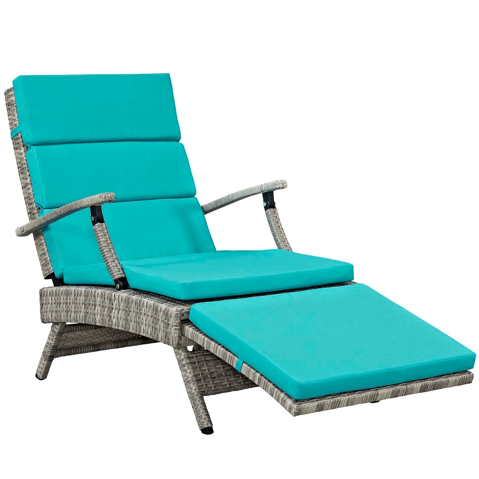 Modway Envisage Chaise Outdoor Patio Wicker Rattan Lounge Chair | Lounge Chairs | Modishstore-9