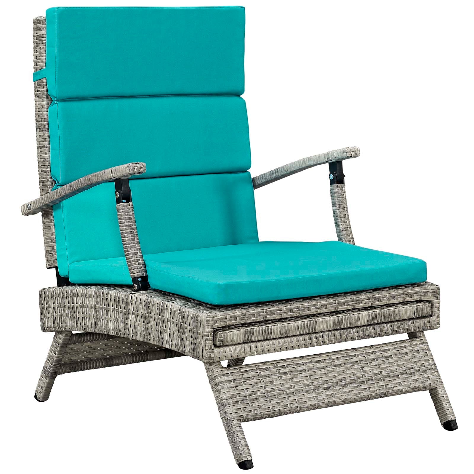 Modway Envisage Chaise Outdoor Patio Wicker Rattan Lounge Chair | Lounge Chairs | Modishstore-25