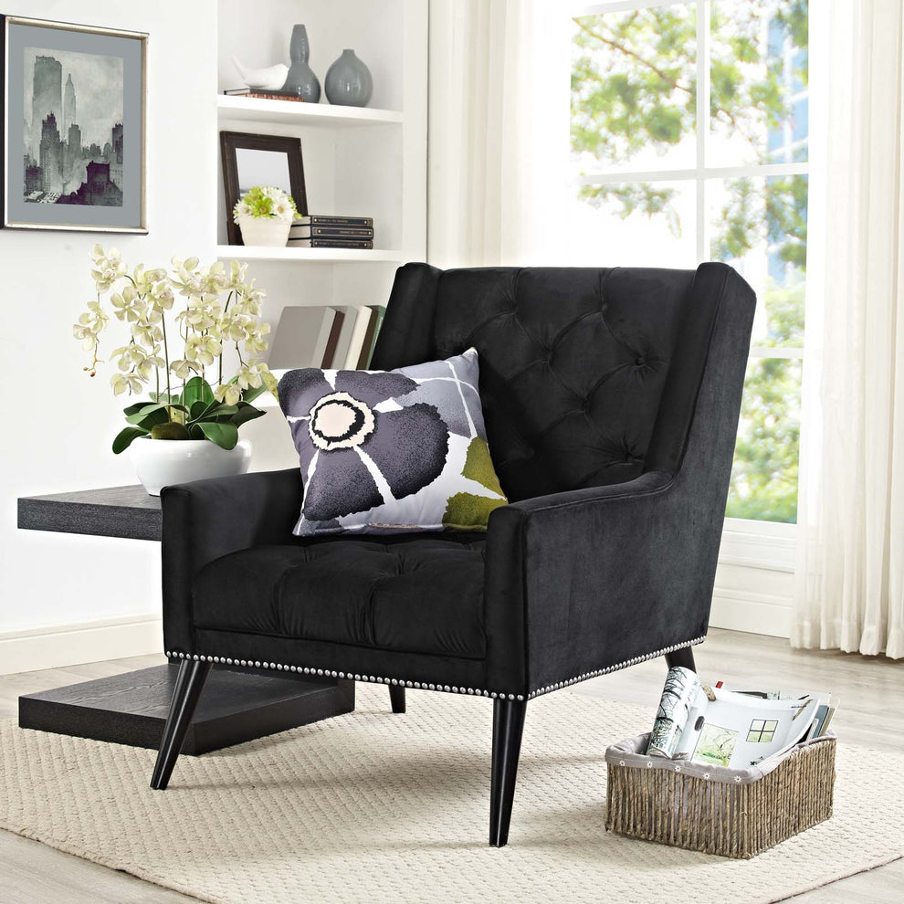 Peruse Velvet Armchair By Modway - EEI-2306 | Armchairs | Modishstore - 1