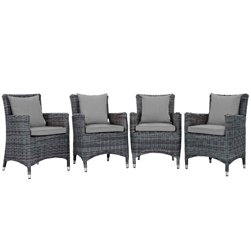 Modway Summon 4 Piece Outdoor Patio Sunbrella Dining Set - EEI-2314 | Outdoor Chairs | Modishstore - 4
