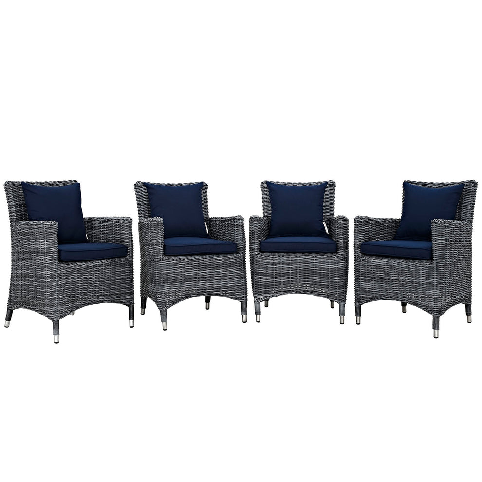 Modway Summon 4 Piece Outdoor Patio Sunbrella Dining Set - EEI-2314 | Outdoor Chairs | Modishstore - 2