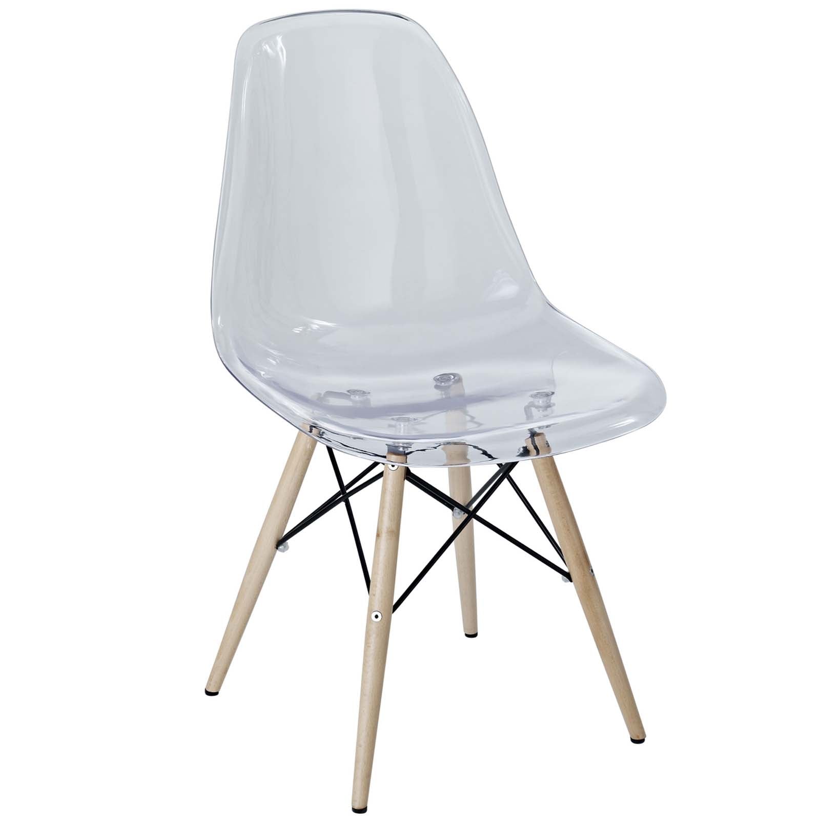 Modway Pyramid Dining Side Chair - Clear | Dining Chairs | Modishstore-4
