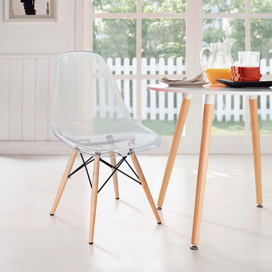 Modway Pyramid Dining Side Chair - Clear | Dining Chairs | Modishstore