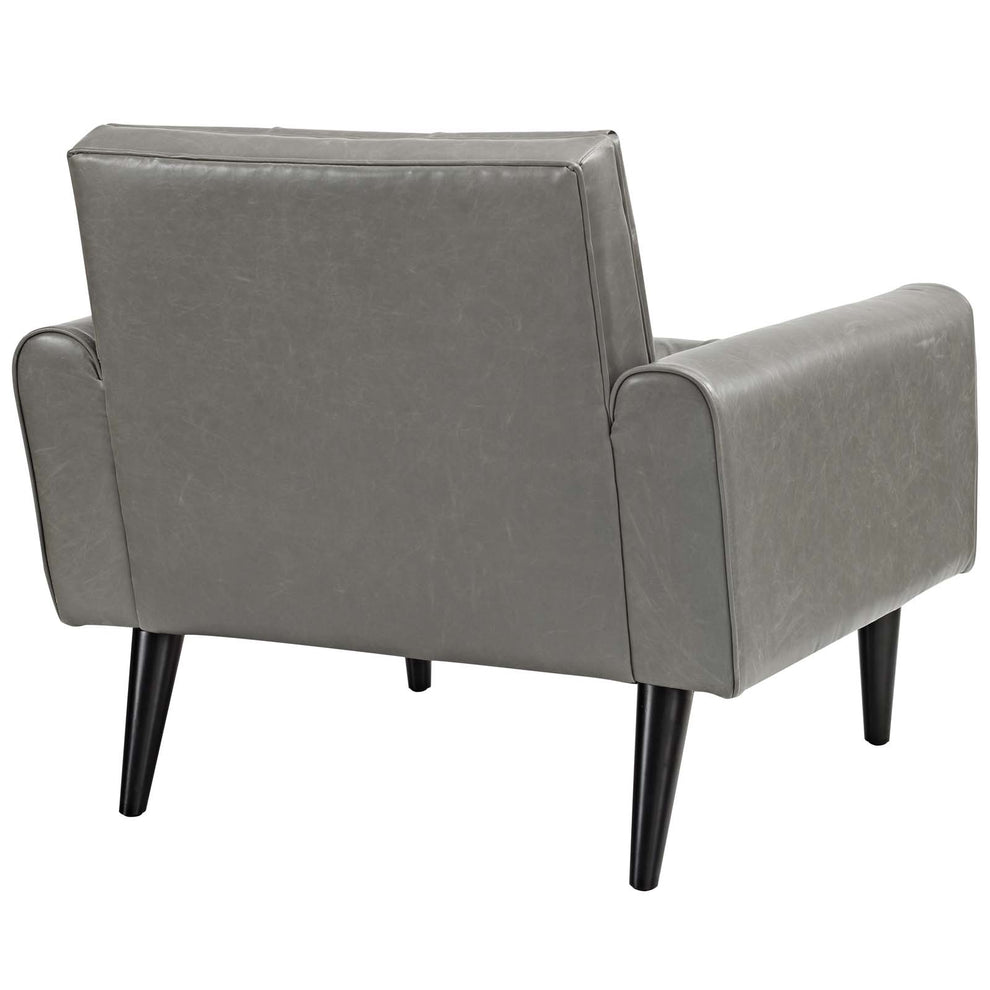 Delve Upholstered Vinyl Accent Chair By Modway - EEI-2327 | Sofas | Modishstore - 4