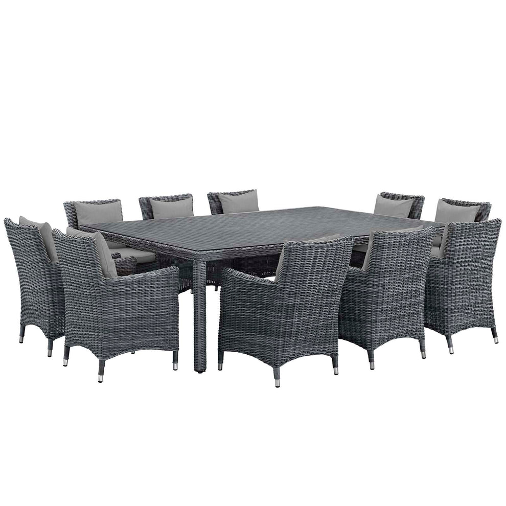 Modway Summon 11 Piece Outdoor Patio Sunbrella Dining Set - EEI-2333 - EEI-2333 | Outdoor Dining Sets | Modishstore - 8
