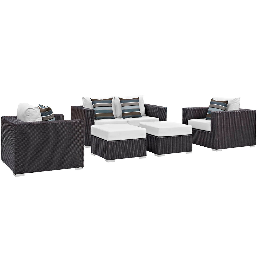 Convene 5 Piece Outdoor Patio Sofa Set By Modway - EEI-2351 | Outdoor Sofas, Loveseats & Sectionals | Modishstore - 32