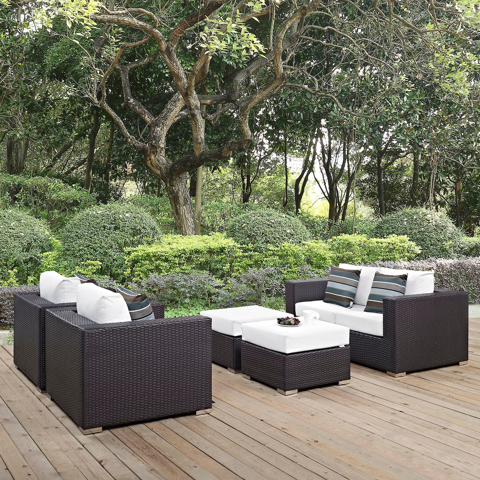 Convene 5 Piece Outdoor Patio Sofa Set By Modway - EEI-2351 | Outdoor Sofas, Loveseats & Sectionals | Modishstore - 31