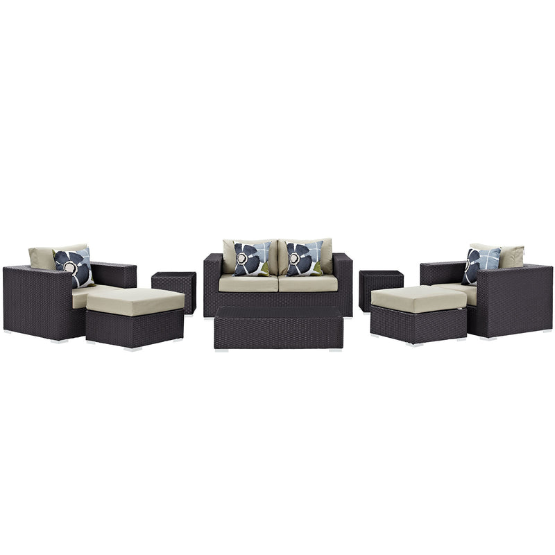 Convene 8 Piece Outdoor Patio Sofa Set By Modway - EEI-2352 | Outdoor Sofas, Loveseats & Sectionals | Modishstore - 2