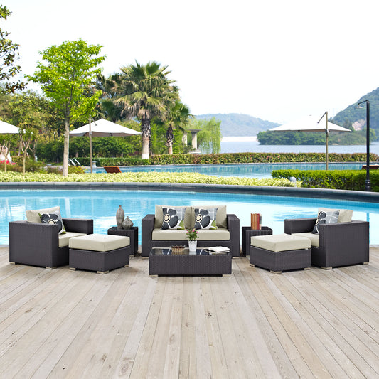 Convene 8 Piece Outdoor Patio Sofa Set By Modway - EEI-2352 | Outdoor Sofas, Loveseats & Sectionals | Modishstore - 1