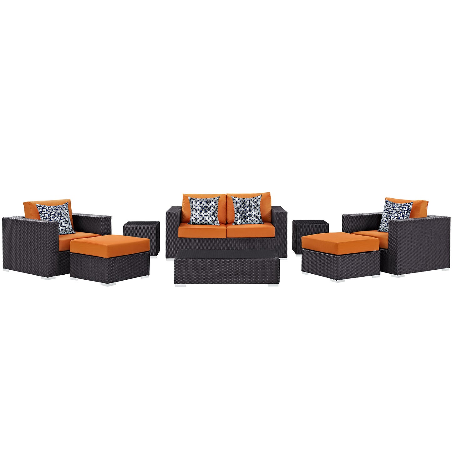 Convene 8 Piece Outdoor Patio Sofa Set By Modway - EEI-2352 | Outdoor Sofas, Loveseats & Sectionals | Modishstore - 16