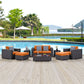Convene 8 Piece Outdoor Patio Sofa Set By Modway - EEI-2352 | Outdoor Sofas, Loveseats & Sectionals | Modishstore - 15