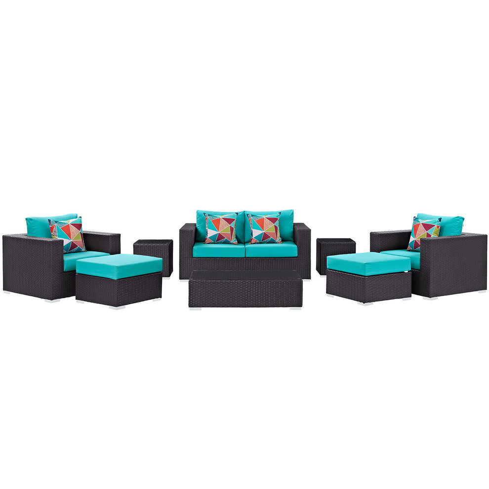 Convene 8 Piece Outdoor Patio Sofa Set By Modway - EEI-2352 | Outdoor Sofas, Loveseats & Sectionals | Modishstore - 30