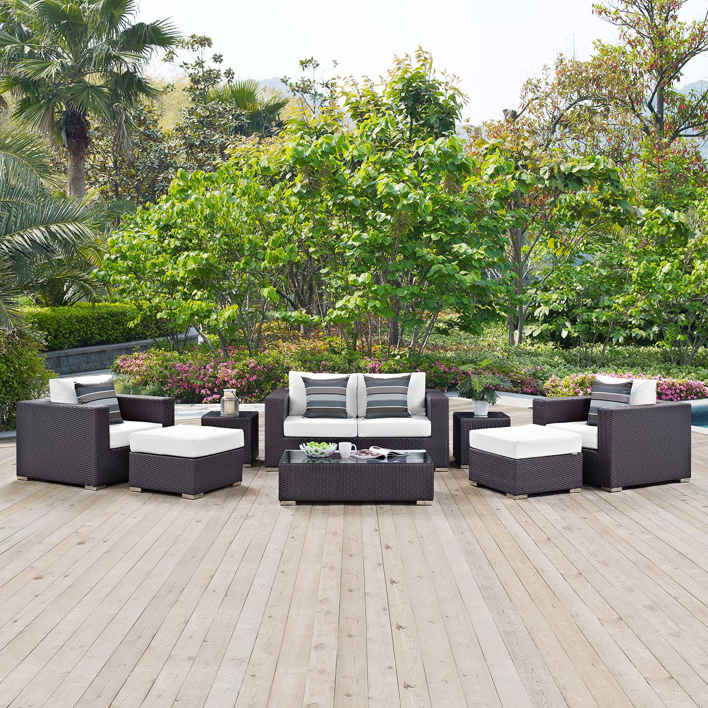 Convene 8 Piece Outdoor Patio Sofa Set By Modway - EEI-2352 | Outdoor Sofas, Loveseats & Sectionals | Modishstore - 36