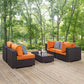Modway Convene 5 Piece Outdoor Patio Sectional Set - EEI-2356 - EEI-2356 | Outdoor Sofas, Loveseats & Sectionals | Modishstore - 5