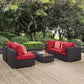 Modway Convene 5 Piece Outdoor Patio Sectional Set - EEI-2356 - EEI-2356 | Outdoor Sofas, Loveseats & Sectionals | Modishstore - 3