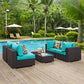 Modway Convene 5 Piece Outdoor Patio Sectional Set - EEI-2356 - EEI-2356 | Outdoor Sofas, Loveseats & Sectionals | Modishstore - 2