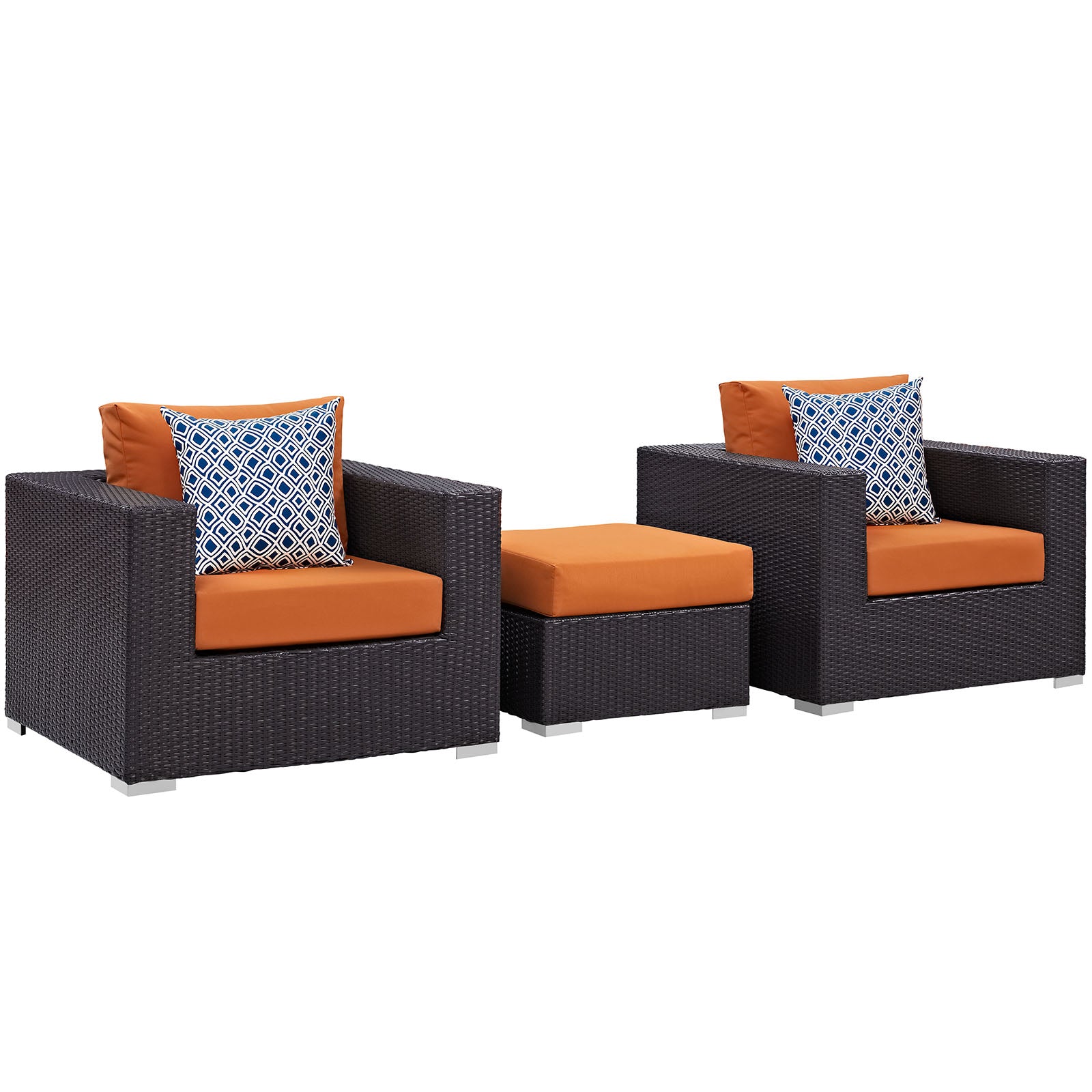 Modway Convene Outdoor Patio with Fire Pit - Thumbnail 5