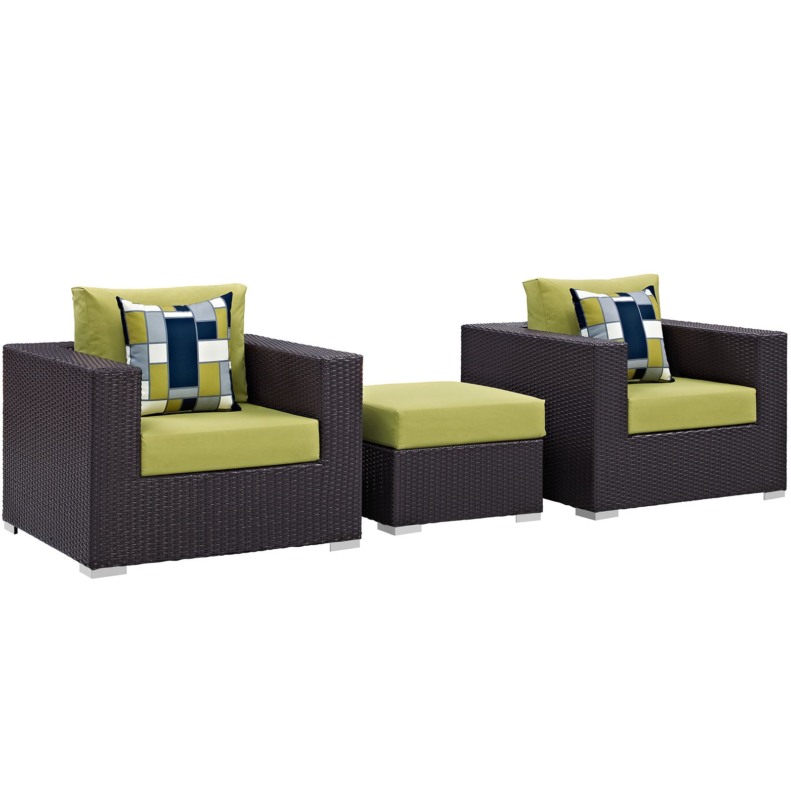 Modway Convene Outdoor Patio with Fire Pit - Thumbnail 2