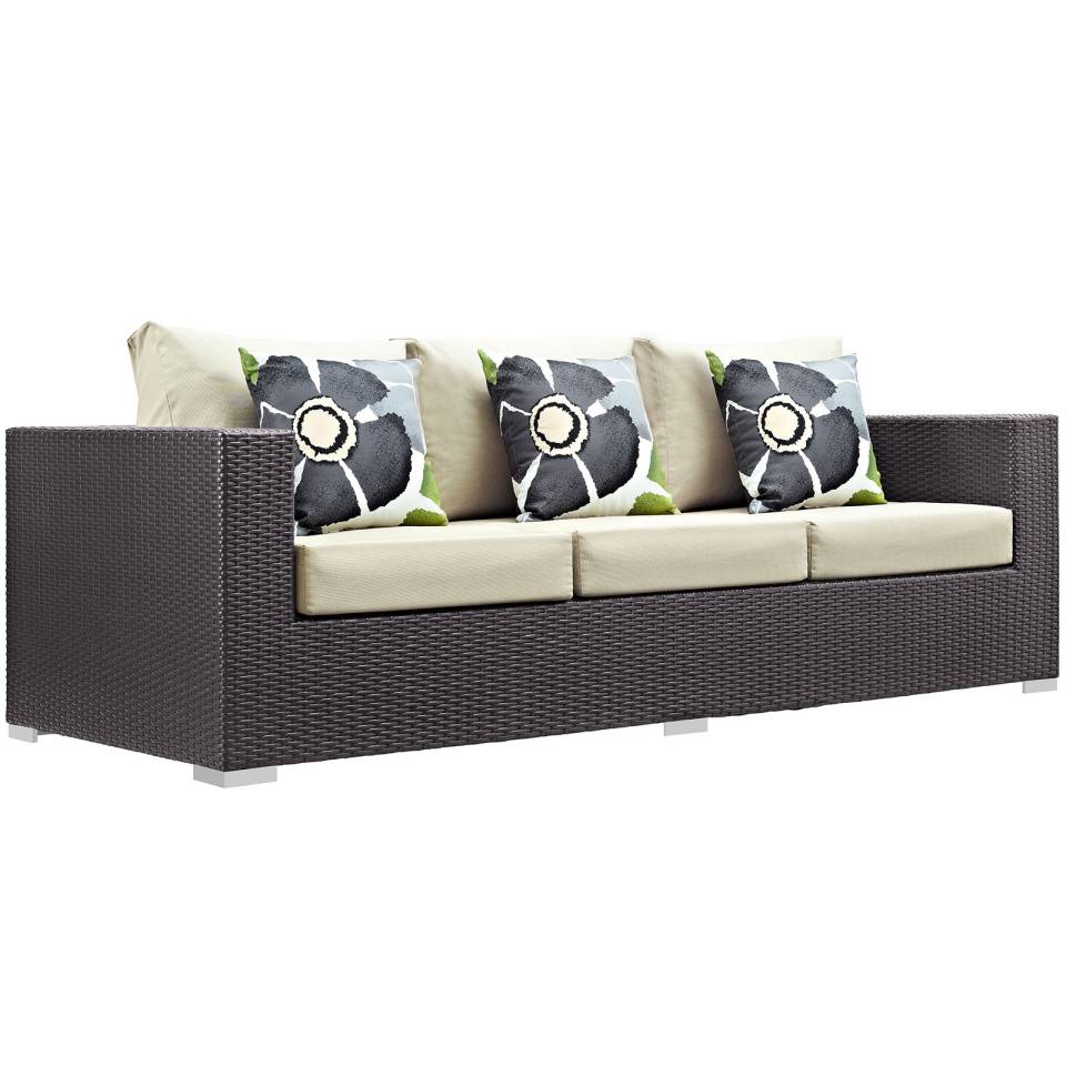 Modway Convene 3 Piece Outdoor Patio Sofa Set - EEI-2364 | Outdoor Sofas, Loveseats & Sectionals | Modishstore - 3