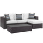Modway Convene 3 Piece Outdoor Patio Sofa Set | Outdoor Sofas, Loveseats & Sectionals | Modishstore-4