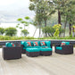 Convene 7 Piece Outdoor Patio Sectional Set By Modway - EEI-2365 | Outdoor Sofas, Loveseats & Sectionals | Modishstore - 25