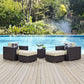 Convene 5 Piece Outdoor Patio Sectional Set By Modway - EEI-2366 | Outdoor Sofas, Loveseats & Sectionals | Modishstore - 1
