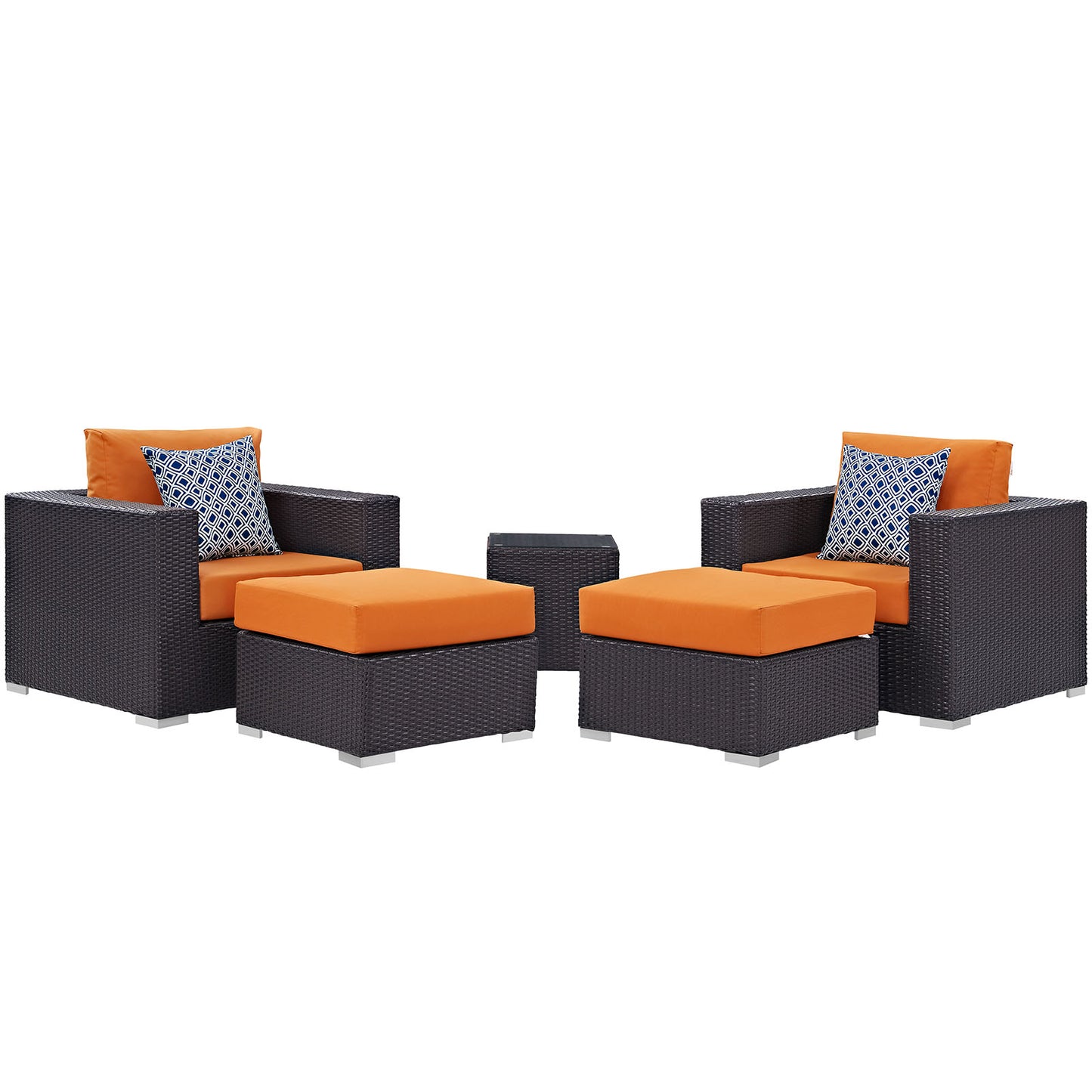 Convene 5 Piece Outdoor Patio Sectional Set By Modway - EEI-2366 | Outdoor Sofas, Loveseats & Sectionals | Modishstore - 14