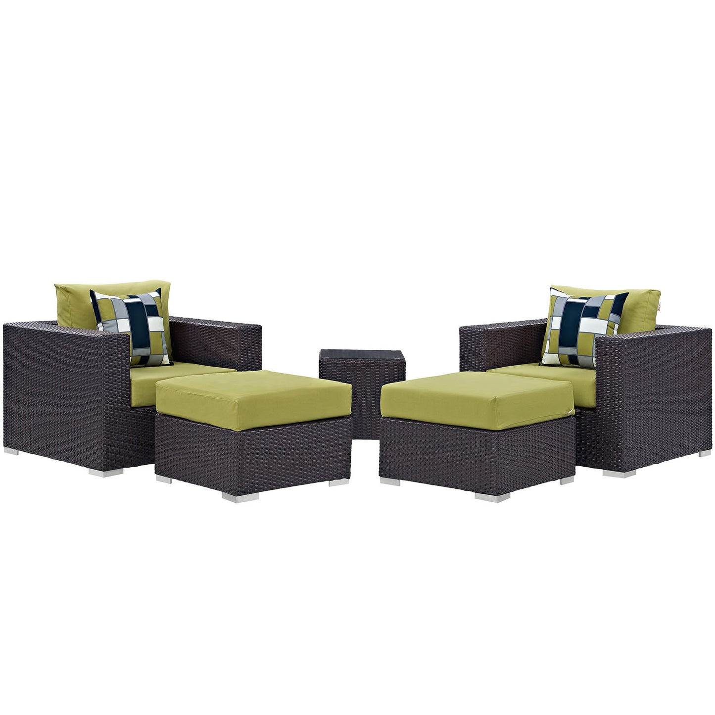 Convene 5 Piece Outdoor Patio Sectional Set By Modway - EEI-2366 | Outdoor Sofas, Loveseats & Sectionals | Modishstore - 20