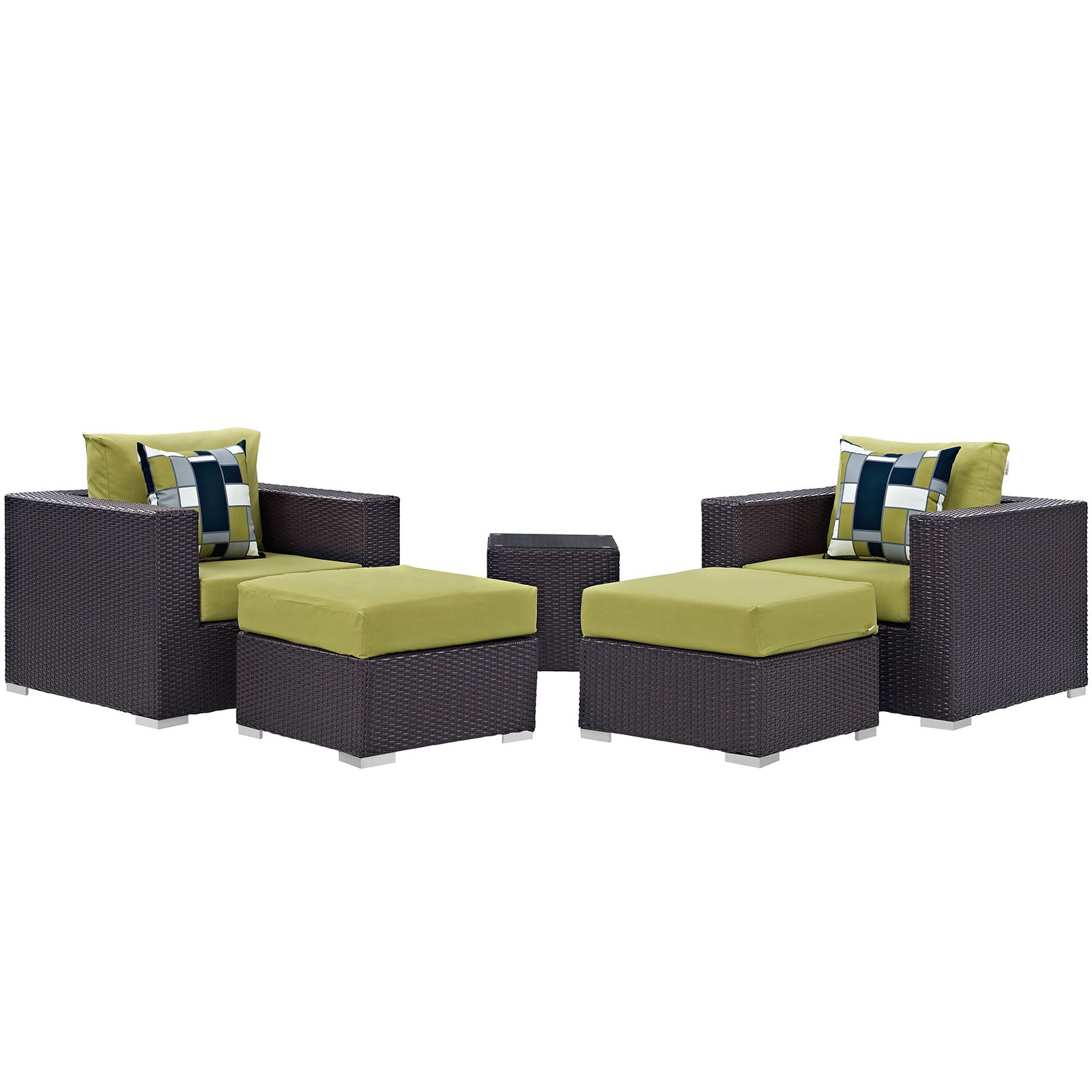 Convene 5 Piece Outdoor Patio Sectional Set By Modway - EEI-2366 | Outdoor Sofas, Loveseats & Sectionals | Modishstore - 20