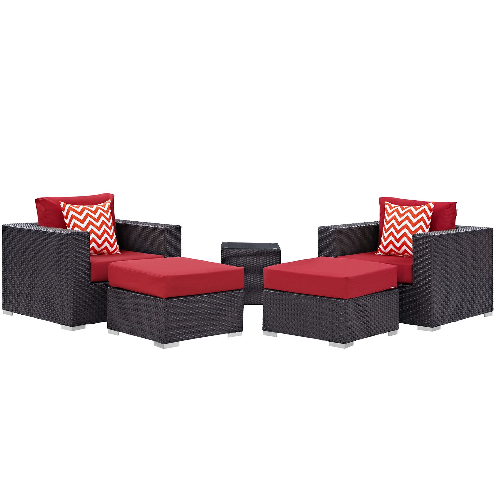 Convene 5 Piece Outdoor Patio Sectional Set By Modway - EEI-2366 | Outdoor Sofas, Loveseats & Sectionals | Modishstore - 26