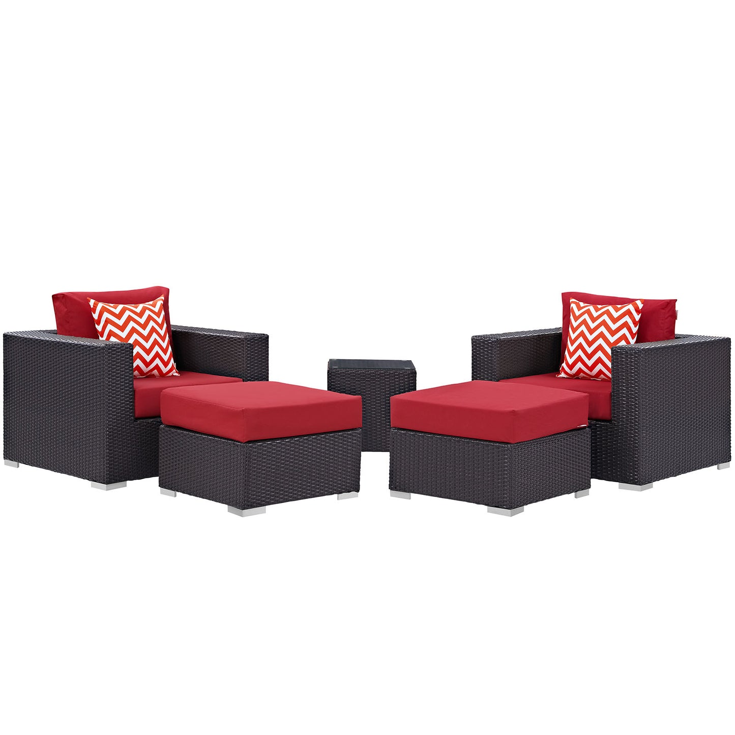 Convene 5 Piece Outdoor Patio Sectional Set By Modway - EEI-2366 | Outdoor Sofas, Loveseats & Sectionals | Modishstore - 26