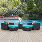Convene 5 Piece Outdoor Patio Sectional Set By Modway - EEI-2366 | Outdoor Sofas, Loveseats & Sectionals | Modishstore - 31