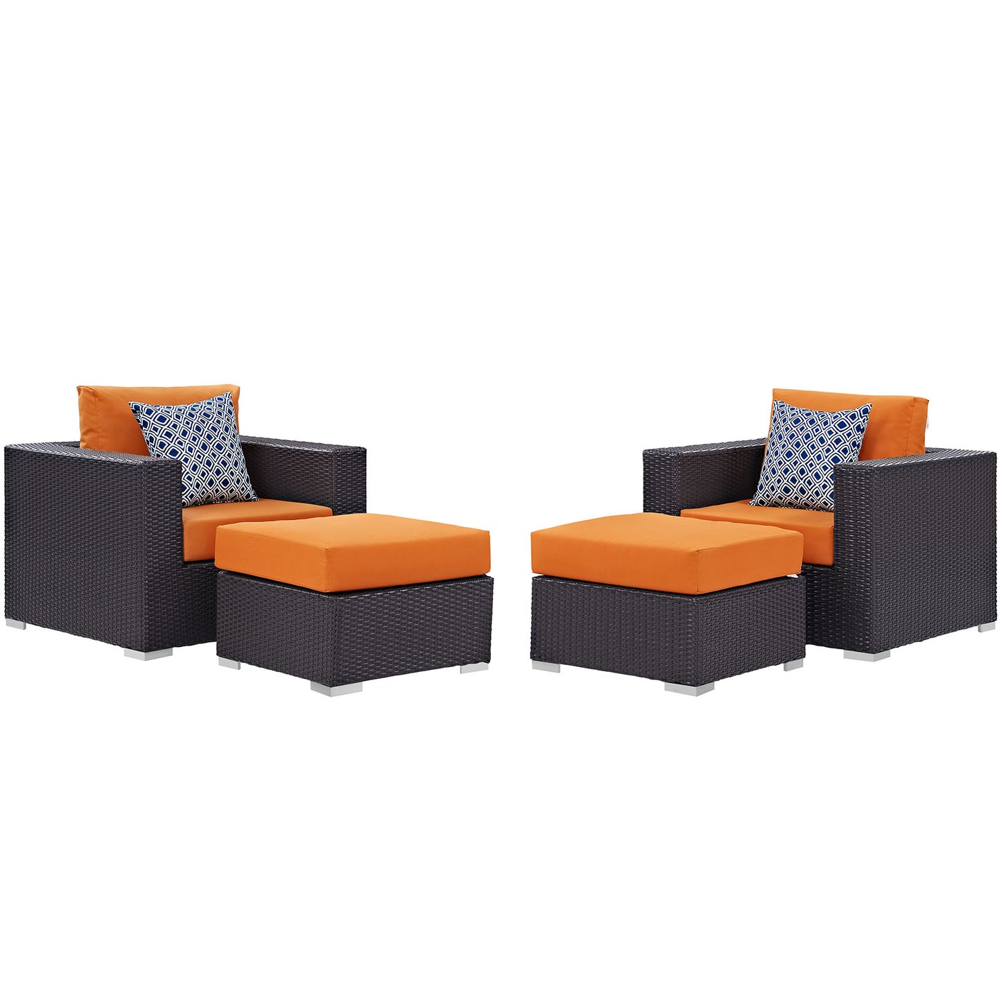 Convene 4 Piece Outdoor Patio Sectional Set By Modway - EEI-2367 | Outdoor Sofas, Loveseats & Sectionals | Modishstore - 12