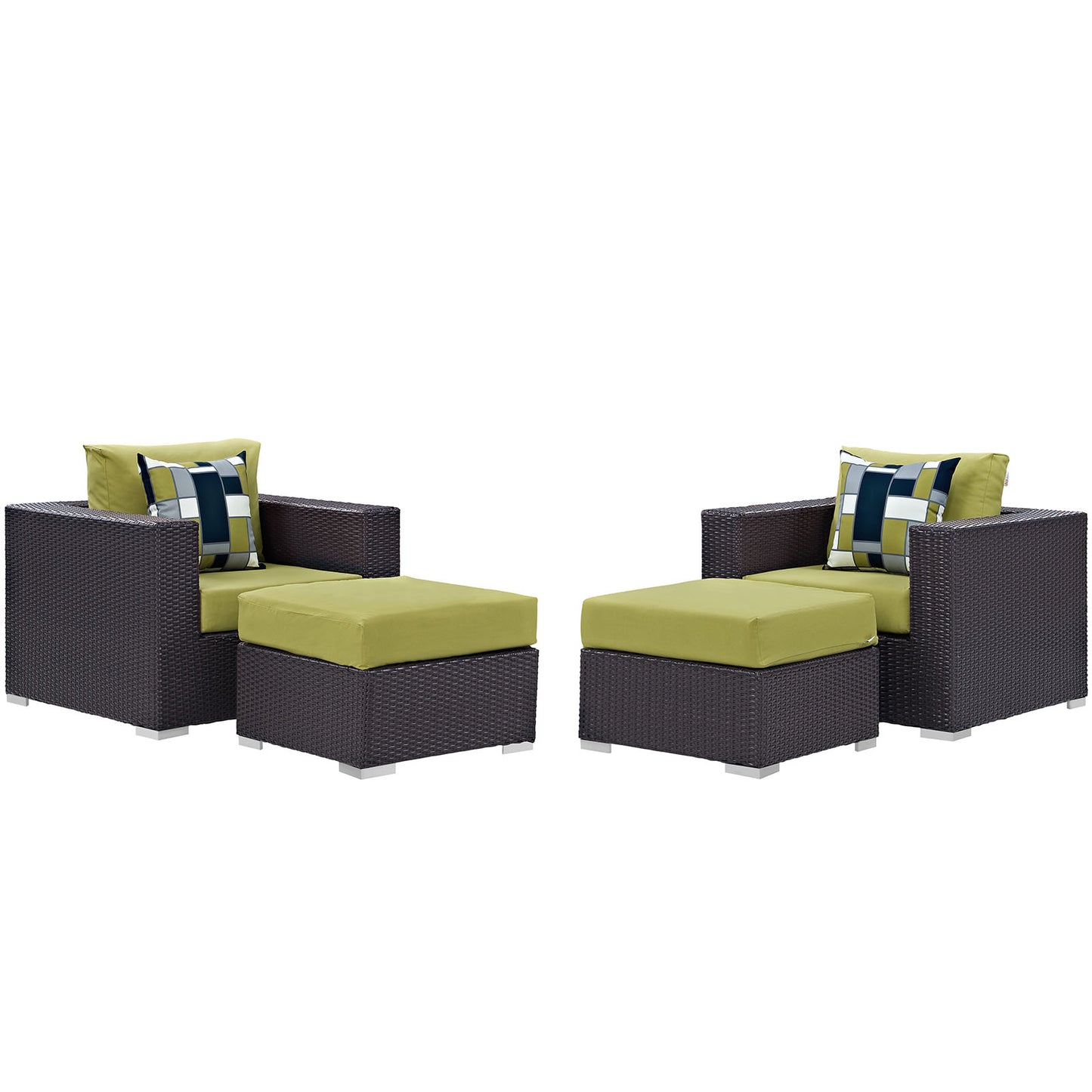 Convene 4 Piece Outdoor Patio Sectional Set By Modway - EEI-2367 | Outdoor Sofas, Loveseats & Sectionals | Modishstore - 17