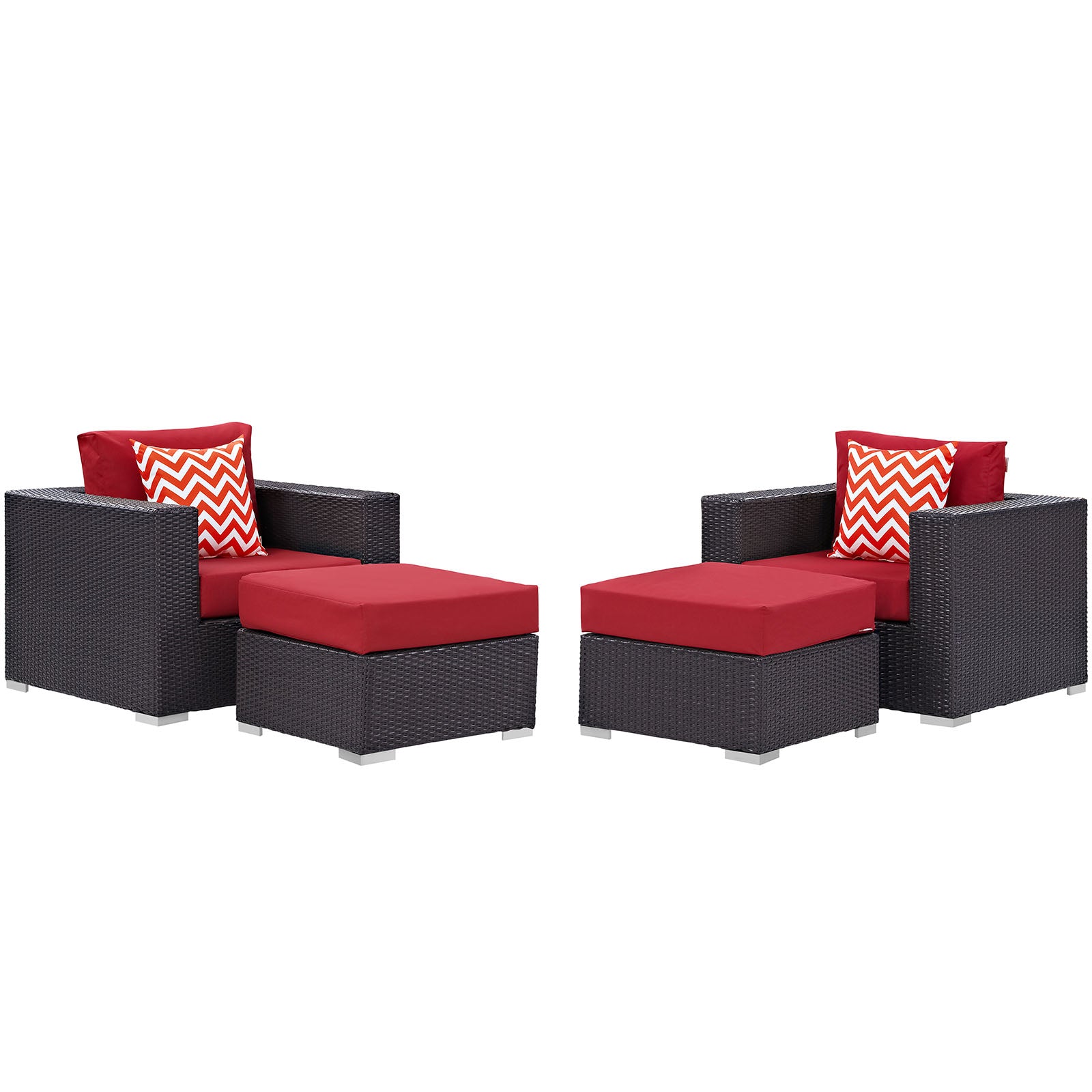 Convene 4 Piece Outdoor Patio Sectional Set By Modway - EEI-2367 | Outdoor Sofas, Loveseats & Sectionals | Modishstore - 22