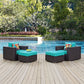 Convene 4 Piece Outdoor Patio Sectional Set By Modway - EEI-2367 | Outdoor Sofas, Loveseats & Sectionals | Modishstore - 26